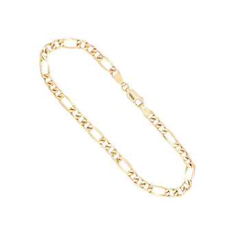 14k Yellow Gold Figaro Chain Bracelet 7 Inches, 4MM – Assay Jewelers