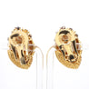 15mm Mabe Pearl & Diamond 14K Gold Retro Era Lever Back Earrings