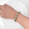 16.4 Carat Emerald & Diamond Vintage Cluster Link Bracelet