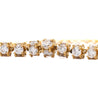 17 Carat Round Diamond 18K Gold Cylinder Chain Necklace