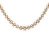 17 Carat Round Diamond 18K Gold Cylinder Chain Necklace