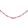 17.3ct Ruby and Diamond 18K White Gold Retro Choker Necklace