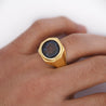 18K Gold Early Christian Roman Biblical Coin Men's Ring