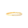 18K Gold and Round Pink Diamond Pave Set Bangle Bracelet