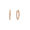 18K Rose Gold 1/3 Carat Huggie Hoop Earrings Latch Backs