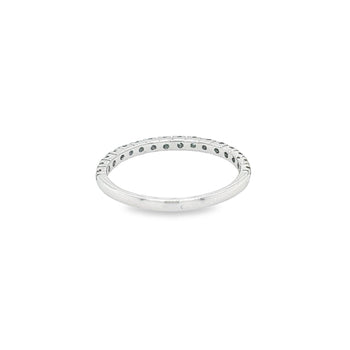 18K Solid White Gold Blue Round Cut Diamond Band Ring – Assay Jewelers