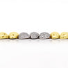 18k Gold Heart Charm Link 3.5 Carat Pave Diamond Bracelet