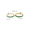 18k Solid Gold Natural Round Emerald Band | Size 6.5-7.5 | 2.0-2.5mm