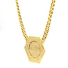 1909 US Indian Head $5 Gold Coin Pendant Necklace, 14K Gold with Diamonds
