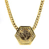 1909 US Indian Head $5 Gold Coin Pendant Necklace, 14K Gold with Diamonds
