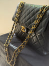 1990s Chanel Vintage Jumbo Single Flap Quilted Lambskin 24k Plated CC Logo