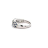 1.10 Carat Sapphire and Diamond Pave Cluster Platinum Band Ring