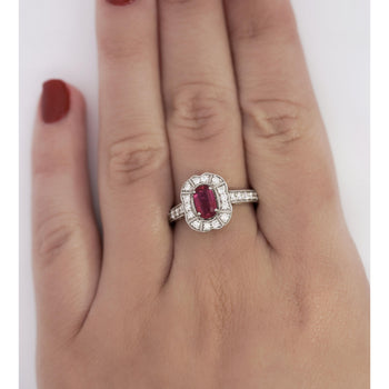 1.53 Carat Ruby and Diamond Platinum Vintage Ring – Assay Jewelers
