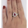 1.53 Carat Ruby and Diamond Platinum Vintage Ring