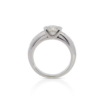 1.65 Carat Round and Princess Cut Diamond Platinum Engagement Ring – Assay Jewelers