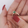 1.84 Carat Square Emerald & Round Diamond 18K Gold Toi et Moi Bypass Ring