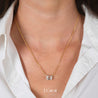 2-4 Carat Emerald Cut Lab Diamond East West Solitaire Pendant Necklace