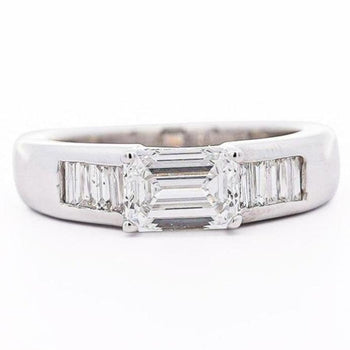 2 Carat Emerald & Baguette Cut Lab Grown Diamond East West Channel Ring – Assay Jewelers