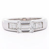 2 Carat Emerald & Baguette Cut Lab Grown Diamond East West Channel Ring