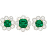 20 Carat Colombian Emerald GRS Certified Vivid Green 18K Earring & Ring Set