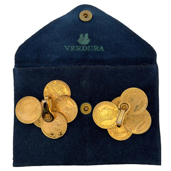 22K Yellow Gold Victorian Coin Cluster Lever Back Statement Earrings – Assay Jewelers