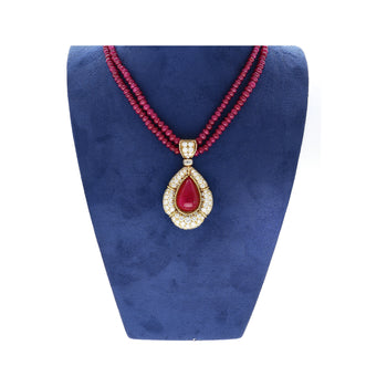 22.41 Carat Cabochon Cut Ruby Pendant In Tiffany & Co. Signed Bead Necklace – Assay Jewelers