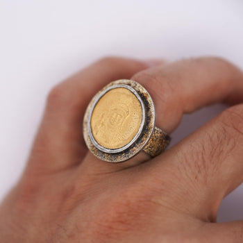 23K Gold Antique Byzantine Empire JUSTINIAN I Coin Bezel Ring – Assay Jewelers