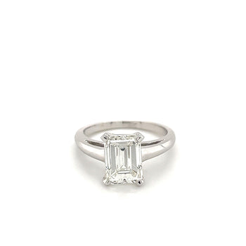 2.12 Carat H/VS2 Emerald Cut CVD Lab Diamond Ring in 14K White Gold – Assay Jewelers