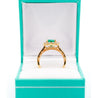 2.48 Carat TW Colombian Emerald & Diamond Halo Ring in 18K Gold 2-Row Setting