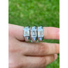 2.5 Carat Emerald Cut Lab Grown Diamond East-West Ring