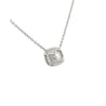 2.51 Carat Cushion cut Lab Grown Diamond CVD Pendant With Diamond Halo in Platinum 950 Setting | Cable Chain