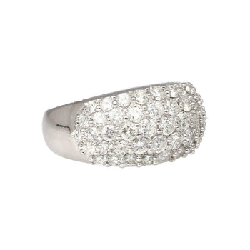 2.51 Carat Diamond Pavé Cluster Band Platinum Ring – Assay Jewelers