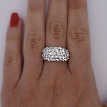 2.51 Carat Diamond Pavé Cluster Band Platinum Ring – Assay Jewelers