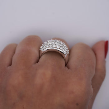 2.51 Carat Diamond Pavé Cluster Band Platinum Ring – Assay Jewelers