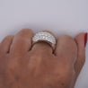 2.51 Carat Diamond Pavé Cluster Band Platinum Ring