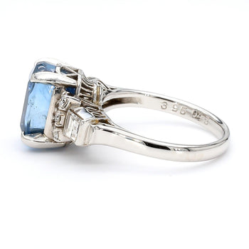 2.51 Carat Oval Blue Sapphire & Mixed Diamond Platinum Art Deco Ring – Assay Jewelers