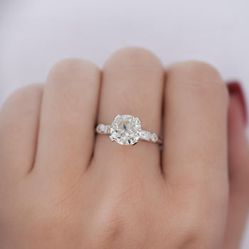 2.61 Carat European Cut M-N/VS1 Diamond Vintage Art Deco Engagement Ring – Assay Jewelers