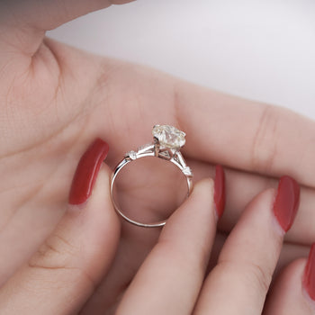 2.61 Carat European Cut M-N/VS1 Diamond Vintage Art Deco Engagement Ring – Assay Jewelers