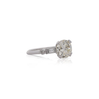 2.61 Carat European Cut M-N/VS1 Diamond Vintage Art Deco Engagement Ring – Assay Jewelers