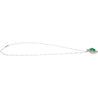 2.72 Carat GRS Certified Minor Oil Muzo Green Colombian Emerald Necklace in 18k White Gold