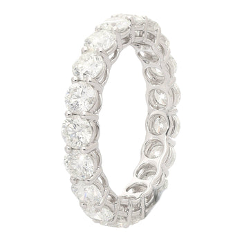 Bague d'alliance en diamant naturel 3 carats en or blanc 18K ou platine, taille 4-10 – Assay Jewelers
