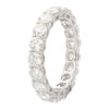 Bague alliance en diamant naturel de 3 carats en or blanc 18K ou platine, taille 4-10