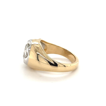 3 Carat Round Cut Lab Grown Diamond Solitaire Mens Ring in 18k Gold – Assay Jewelers