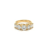 3 Carat TW 18K Yellow Gold Multi Stone Lab Grown Diamond Band Ring