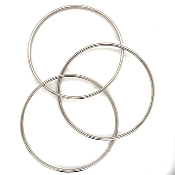 3 Piece Interlocking 7 Carat Diamond Bangle Bracelet in 18k White Gold – Assay Jewelers