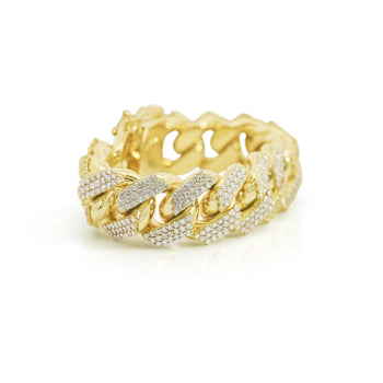 30Ct Diamond 14K Yellow Gold Miami Cuban Link Chain Bracelet – Assay Jewelers