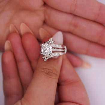 3.03 Carat Old-European Cut IGI Certified CVD Lab Diamond Solitaire Ring and Diamond Jacket Engagement Ring – Assay Jewelers