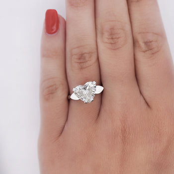 3.06ct Heart Cut K/VS2 GIA Certified Platinum Engagement Ring – Assay Jewelers