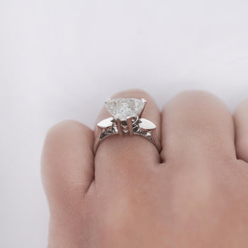 3.06ct Heart Cut K/VS2 GIA Certified Platinum Engagement Ring – Assay Jewelers