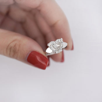 3.06ct Heart Cut K/VS2 GIA Certified Platinum Engagement Ring – Assay Jewelers